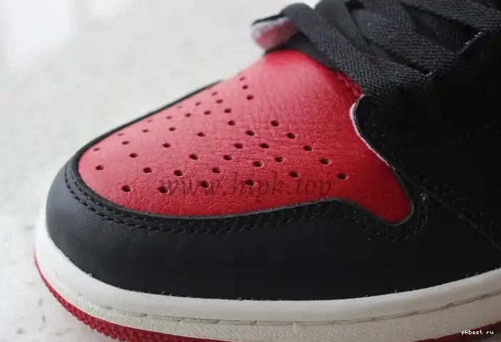 GOD IN THE ONLY PK AIR BEST BRED THE RETAIL LEATHER TOE JORDAN 1 MARKET VERSION CORRECT 0503